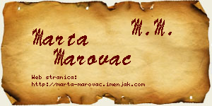 Marta Marovac vizit kartica